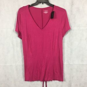 NWT Lane Bryant short sleeved lace up back top